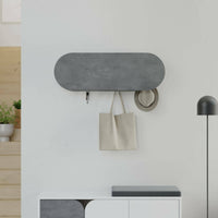 Appendiabiti Terry, Attaccapanni, Portabiti multiuso, Appendiabiti da parete, 84x16 h29 cm, Grigio