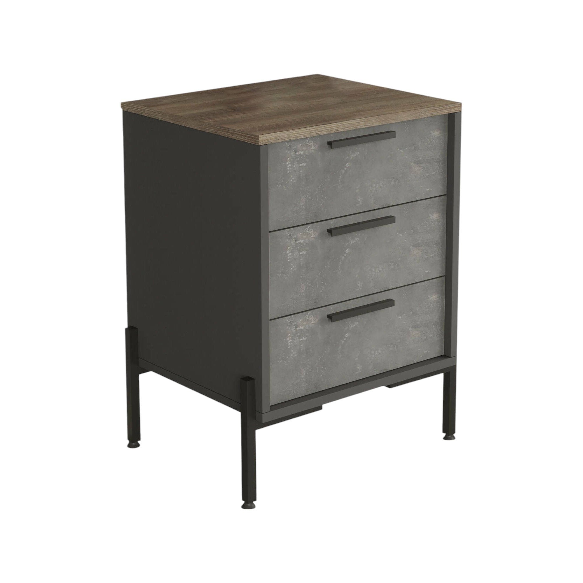 Credenza Butchoy, Buffet da soggiorno, Madia da salotto, Dispensa da cucina, 54x45 h70 cm, Marrone e Grigio