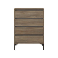 Cassettiera Adolphe, Settimino multiuso, Comò camera da letto, Mobile con cassetti, 72x45 h98 cm, Marrone e Antracite