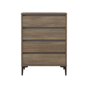 Cassettiera Adolphe, Settimino multiuso, Comò camera da letto, Mobile con cassetti, 72x45 h98 cm, Marrone e Antracite