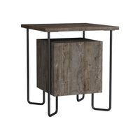 Comodino Nargis, Comò basso, Tavolino da notte, Mensola da letto, 40x40 h45 cm, Marrone