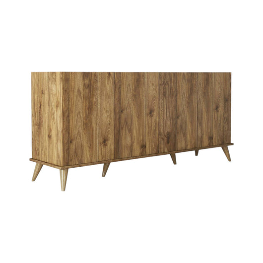 Credenza Paine, Buffet da soggiorno, Madia da salotto, Dispensa da cucina, 180x45 h81 cm, Noce
