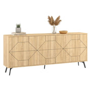 Madia Earl, Credenza 4 Ripiani, 184x35x77h cm Marrone Quercia