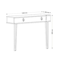 Consolle Erick, Tavolo multiuso, Mobiletto d'appoggio, Scrivania da corridoio, 120x36 h90 cm, Noce