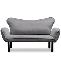 Divano letto 2 posti Hone, Sofà trasformabile, Divanetto per ospiti, Poltrona letto contenitore, 140x65 h70 cm, Grigio