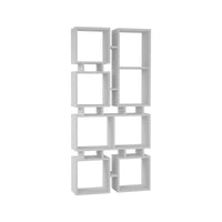 Libreria Erin, Scaffale da ufficio, Mobile portalibri, Biblioteca, 79x24 h167 cm, Bianco