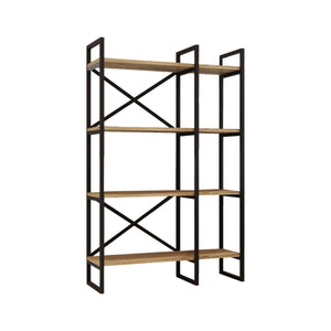 Libreria Desire, Scaffale da ufficio, Mobile portalibri, Biblioteca, 88x30 h138 cm, Quercia