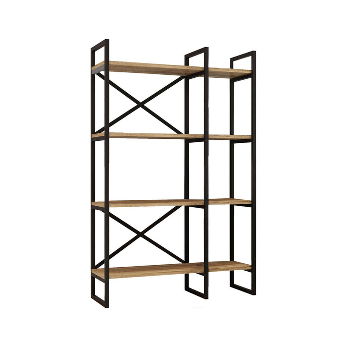 Libreria Desire, Scaffale da ufficio, Mobile portalibri, Biblioteca, 88x30 h138 cm, Quercia