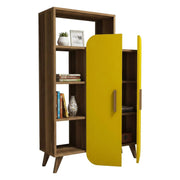 Biblioteca Agni, Libreria 5 Ripiani, 90x32x132h cm Marrone Noce