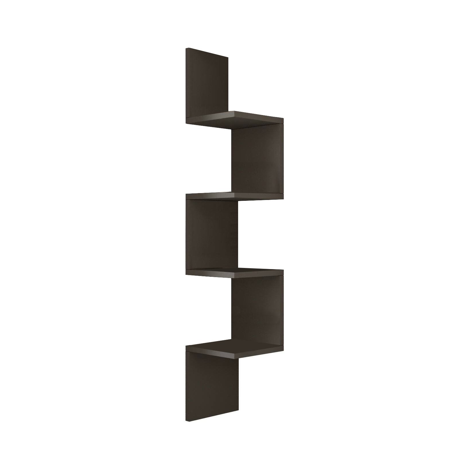 Mensola Lucien, Scaffale, Ripiano a muro, Scaffalatura multiuso, 22x22 h117 cm, Antracite