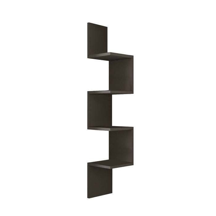 Mensola Lucien, Scaffale, Ripiano a muro, Scaffalatura multiuso, 22x22 h117 cm, Antracite