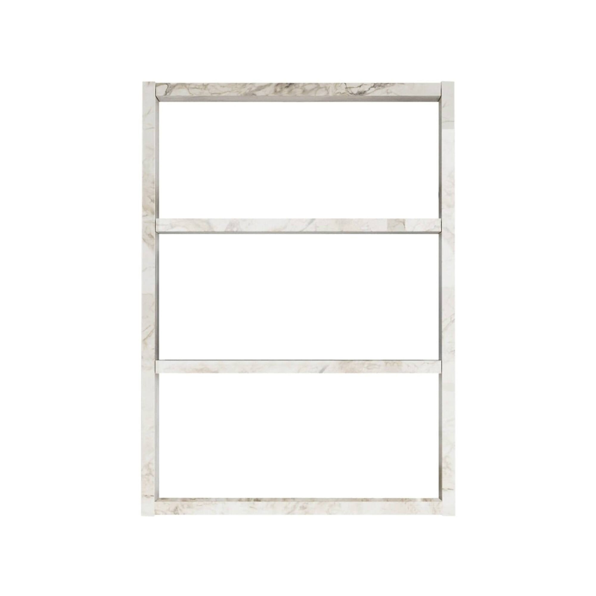 Mensola Bulbul, Scaffale, Ripiano a muro, Scaffalatura multiuso, 43x9 h60 cm, Grigio e Bianco