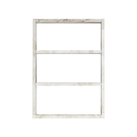 Mensola Bulbul, Scaffale, Ripiano a muro, Scaffalatura multiuso, 43x9 h60 cm, Grigio e Bianco