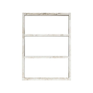 Mensola Bulbul, Scaffale, Ripiano a muro, Scaffalatura multiuso, 43x9 h60 cm, Grigio e Bianco