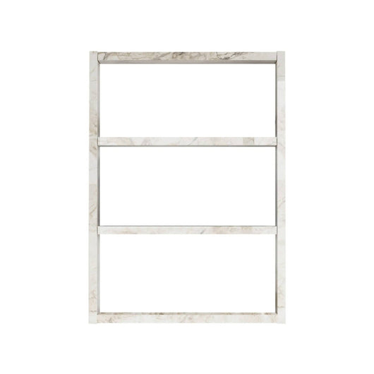 Mensola Bulbul, Scaffale, Ripiano a muro, Scaffalatura multiuso, 43x9 h60 cm, Grigio e Bianco