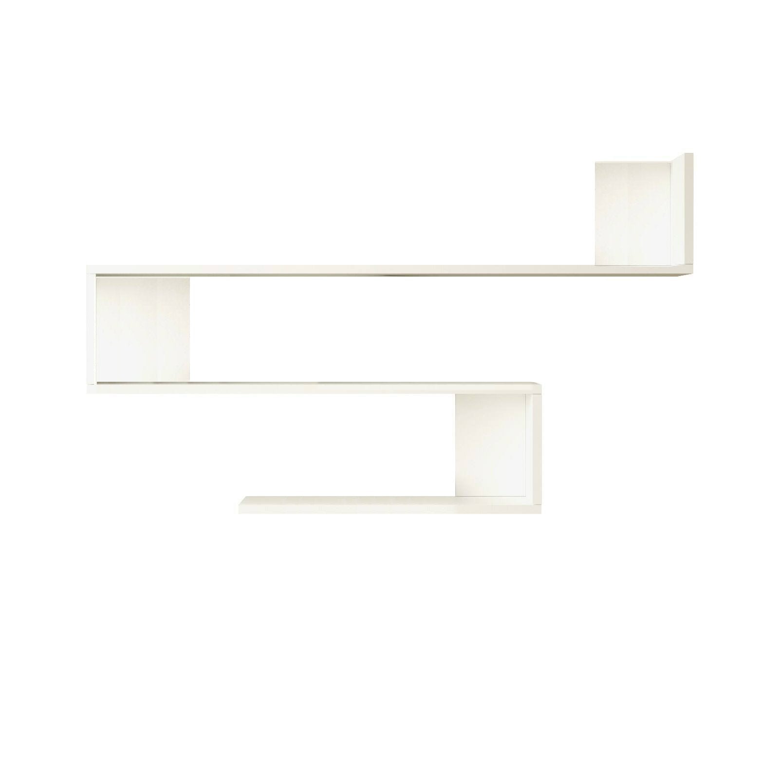 Mensola Albareto, Scaffale, Ripiano a muro, Scaffalatura multiuso, 120x15 h71 cm, Bianco