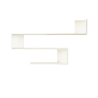 Mensola Albareto, Scaffale, Ripiano a muro, Scaffalatura multiuso, 120x15 h71 cm, Bianco