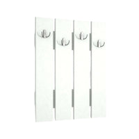 Mobile da ingresso Joachim, Entratina appendiabiti, Composizione per atrio, Consolle portaoggetti multifunzione, 65x4 h80 cm, Bianco