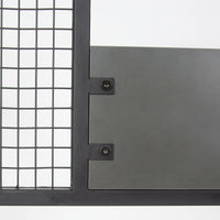 Mobile da ingresso Varsavia, Entratina appendiabiti, Composizione per atrio, Consolle portaoggetti multifunzione, 78x30 h182 cm, Antracite e Nero