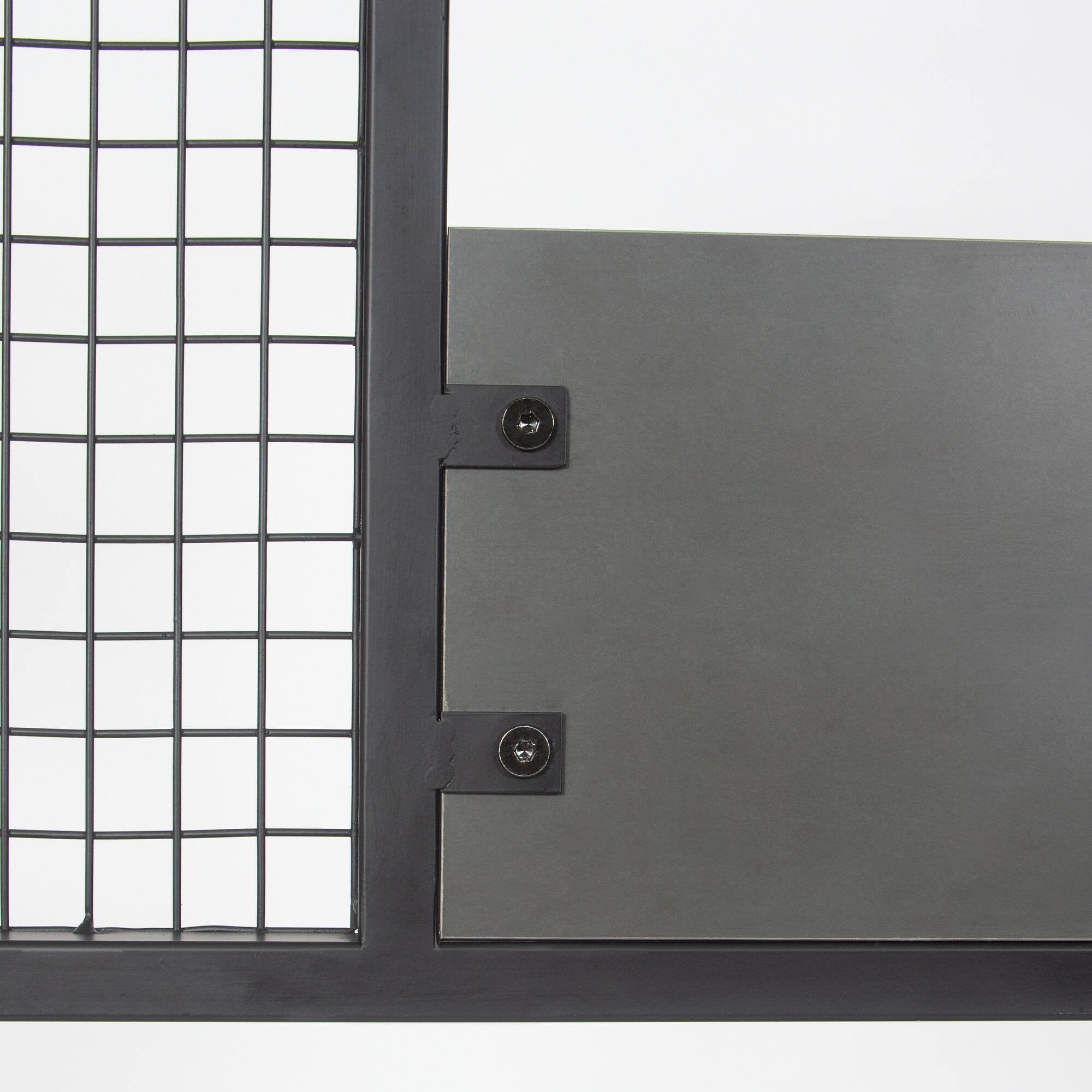 Mobile da ingresso Varsavia, Entratina appendiabiti, Composizione per atrio, Consolle portaoggetti multifunzione, 78x30 h182 cm, Antracite e Nero