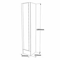 Mobile da ingresso Jacques, Entratina appendiabiti, Composizione per atrio, Consolle portaoggetti multifunzione, 36x36 h180 cm, Quercia