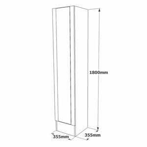 Mobile da ingresso Jacques, Entratina appendiabiti, Composizione per atrio, Consolle portaoggetti multifunzione, 36x36 h180 cm, Quercia