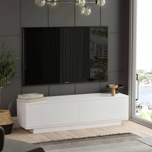 Kenneth, Mobile Porta tv un Ripiano, 140x36x38h cm Bianco