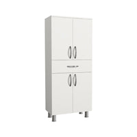 Armadio multiuso grande Iolana, Mobile multifunzionale, Mobiletto scarpiera, Guardaroba porta scarpe, 59x32 h140 cm, Bianco
