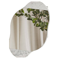 Specchio Asterisco, Specchiera, Articolo d'arredo a muro, Decorazione con specchio, 60x13 h75 cm, Grigio