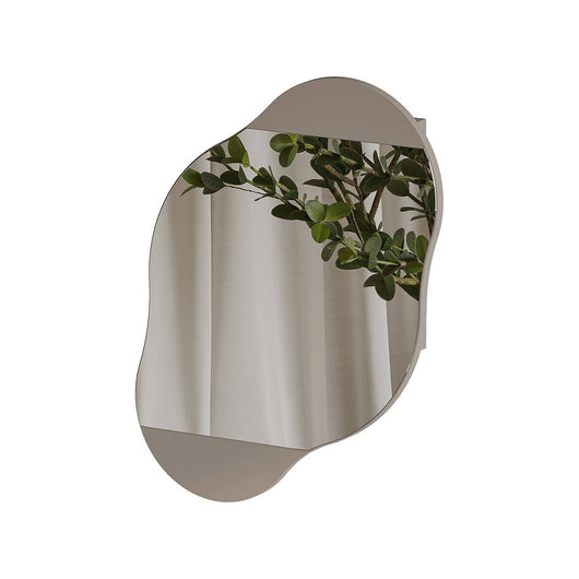 Specchio Asterisco, Specchiera, Articolo d'arredo a muro, Decorazione con specchio, 60x13 h75 cm, Beige