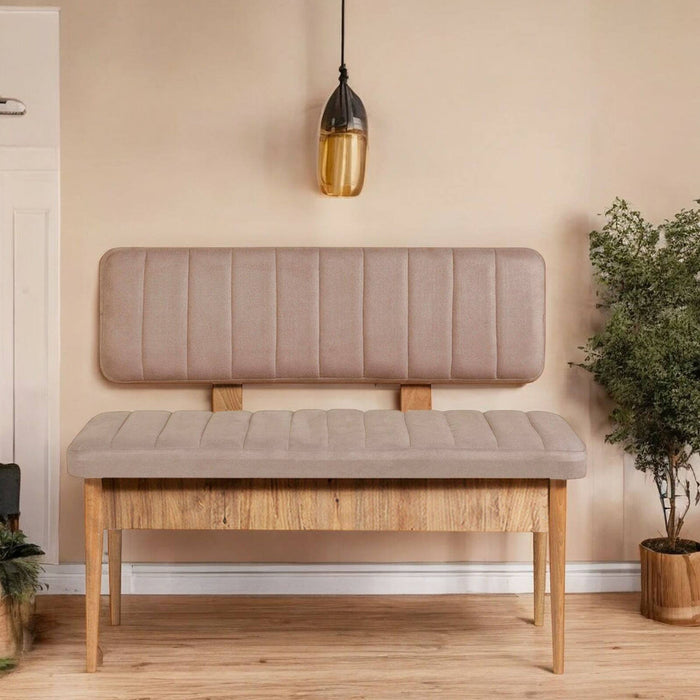 Salento, Panca Peso Supportato 150 kg, 110x40x85h cm Marrone Quercia