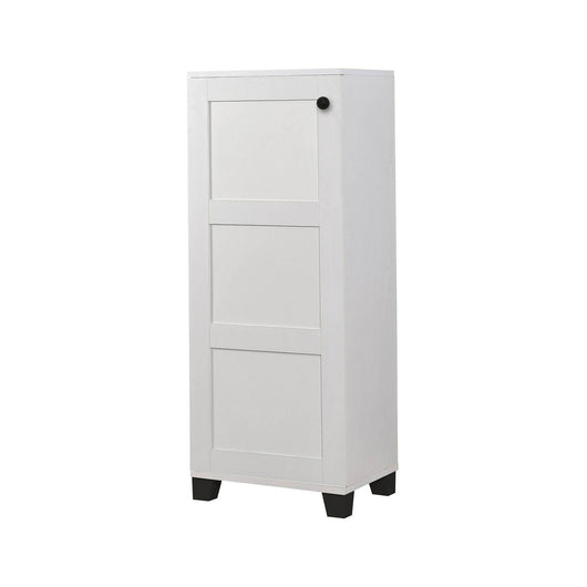 Scarpiera Kika, Mobile portascarpe, Armadio da ingresso multiuso, Mobiletto per calzature, 50x38 h127 cm, Bianco