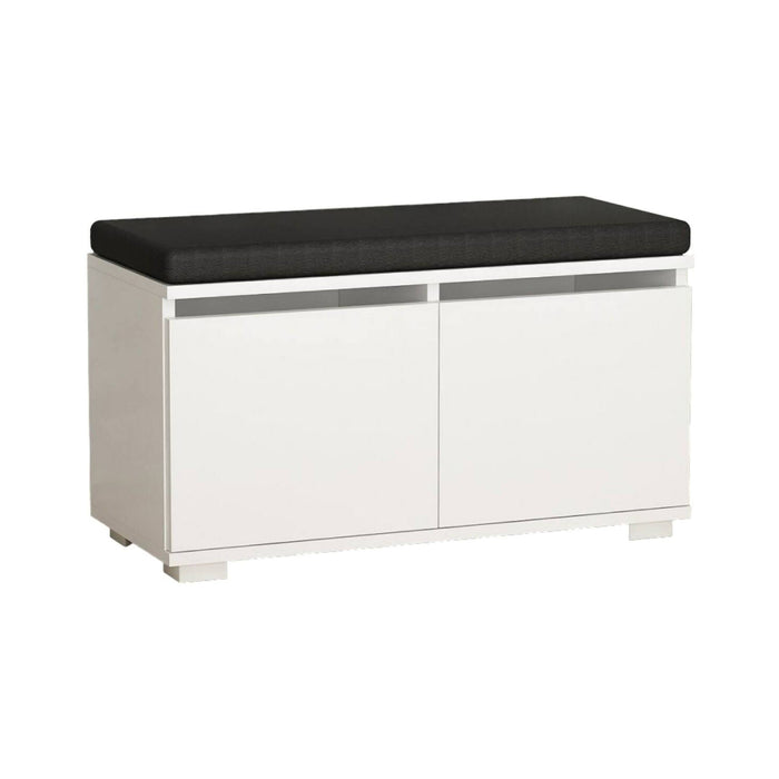 Scarpiera Delphin, Mobile portascarpe, Armadio da ingresso multiuso, Mobiletto per calzature, 80x35 h42 cm, Bianco