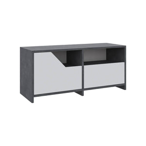 Scarpiera Berto, Mobile portascarpe, Armadio da ingresso multiuso, Mobiletto per calzature, 105x37 h47 cm, Grigio e Bianco