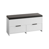 Scarpiera Tapah, Mobile portascarpe, Armadio da ingresso multiuso, Mobiletto per calzature, 106x34 h50 cm, Bianco