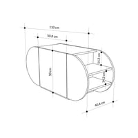 Scarpiera Sequoia, Mobile portascarpe, Armadio da ingresso multiuso, Mobiletto per calzature, 110x40 h50 cm, Bianco