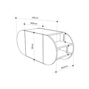 Scarpiera Sequoia, Mobile portascarpe, Armadio da ingresso multiuso, Mobiletto per calzature, 110x40 h50 cm, Bianco