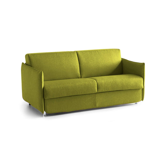 Divano fisso 2 posti Varedo, Sofà lineare per salotto, imbottito, sfoderabile, Qualità 100% Made in Italy, 180x95 h90 cm, Verde