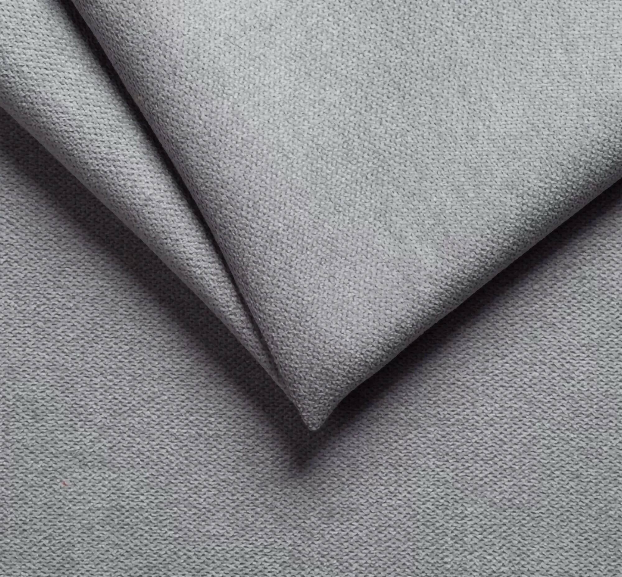 Divano fisso con penisola Cintano, Sofà angolare per salotto, imbottito, sfoderabile, Qualità 100% Made in Italy, 285x160 h100 cm, Grigio