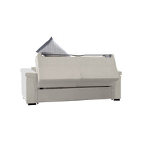 Divano letto 2 posti Tenna, Sofà trasformabile per salotto, imbottito, sfoderabile, Qualità 100% Made in Italy, 185x95 h100 cm, Beige