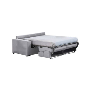 Divano letto 2 posti Casabona, Sofà trasformabile per salotto, imbottito, sfoderabile, Qualità 100% Made in Italy, 180x95 h100 cm, Grigio