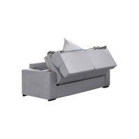 Divano letto 2 posti Casabona, Sofà trasformabile per salotto, imbottito, sfoderabile, Qualità 100% Made in Italy, 180x95 h100 cm, Grigio