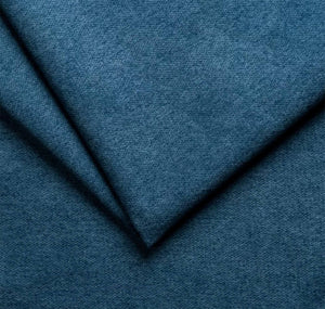 Divano letto 2 posti Biscossi, Sofà trasformabile per salotto, imbottito, sfoderabile, Qualità 100% Made in Italy, 205x95 h100 cm, Blu