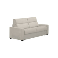 Divano letto 2 posti Sonico, Sofà trasformabile per salotto, imbottito, sfoderabile, Qualità 100% Made in Italy, 200x95 h100 cm, Beige