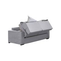 Divano letto 2 posti Ecate, Sofà trasformabile per salotto, imbottito, sfoderabile, Qualità 100% Made in Italy, 200x95 h100 cm, Grigio