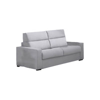 Divano letto 2 posti Ecate, Sofà trasformabile per salotto, imbottito, sfoderabile, Qualità 100% Made in Italy, 200x95 h100 cm, Grigio