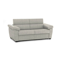 Divano letto 2 posti Fisciano, Sofà trasformabile per salotto, imbottito, sfoderabile, Qualità 100% Made in Italy, 205x95 h100 cm, Beige