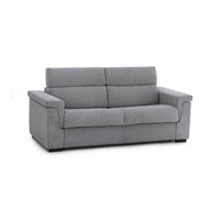 Divano letto 3 posti Nus, Sofà trasformabile per salotto, imbottito, sfoderabile, Qualità 100% Made in Italy, 225x95 h100 cm, Grigio