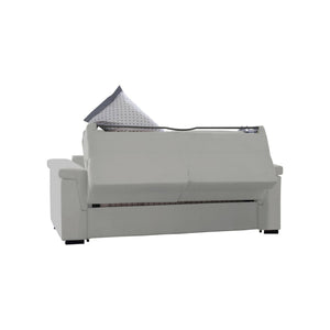 Divano letto 3 posti Nus, Sofà trasformabile per salotto, imbottito, sfoderabile, Qualità 100% Made in Italy, 225x95 h100 cm, Grigio chiaro