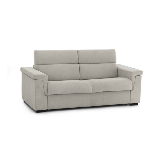 Divano letto 3 posti Benedetto, Sofà trasformabile per salotto, imbottito, sfoderabile, Qualità 100% Made in Italy, 225x95 h100 cm, Beige